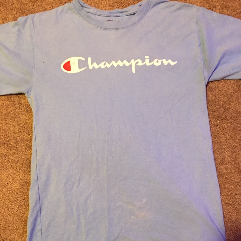 Ligh blue champion shirt